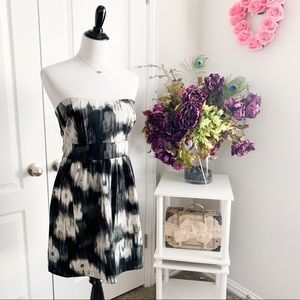 Johnny Martin White Noise Strapless Dress